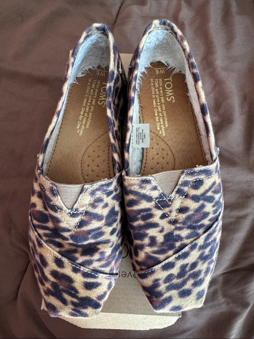 TOMS Women's Leopard Print Slip-On Moccasins - Brown/Black